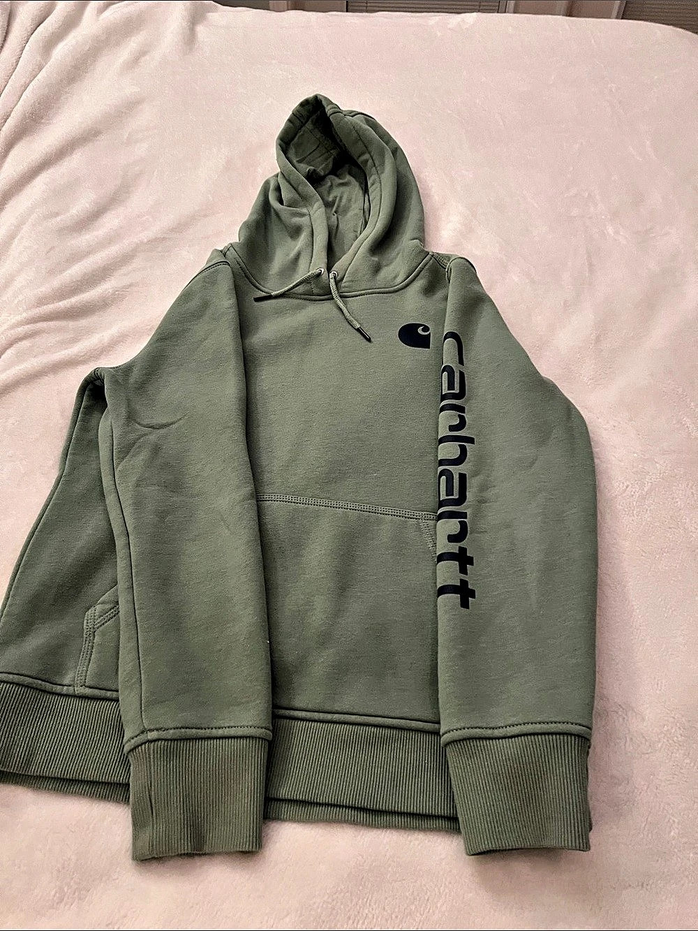 Carhartt Relaxed Fit Hooded Sweatshirt Green Size Small